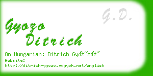 gyozo ditrich business card